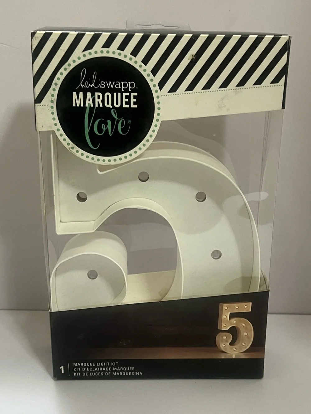 🆕 Heidi Swapp Marquee Love Number 5 Light Kit New in Package